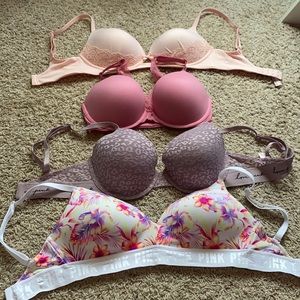 Lot of 4 victoria’s secret 32DD bras